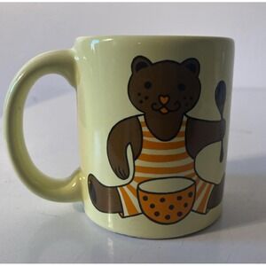 Waechtersbach West Germany Vintage Childs Mug w/ Bear Holding a Spoon and Bowl